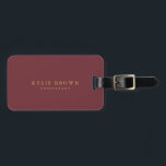 Étiquette À Bagage Vin moderne élégant Or couleur or professionnel te<br><div class="desc">Ce modèle peut être customisé pour répondre à tous les métiers professionnels.</div>