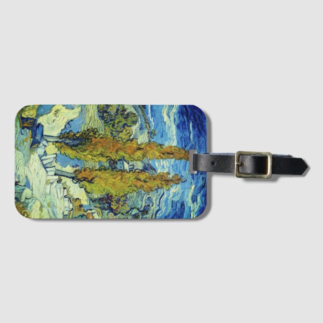 Étiquette À Bagage Vincent Van Gogh Deux peupliers à Saint-Rémy (Devant Horizontal)