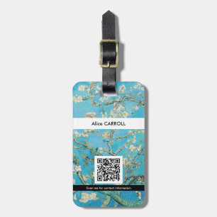 Étiquette À Bagage Vincent van Gogh - Fleur d'amandes - Code QR