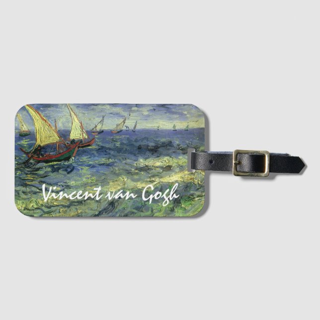 Étiquette À Bagage Vincent van Gogh - Marine à Saintes Maries (Devant Horizontal)