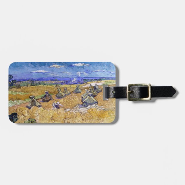 Étiquette À Bagage Vincent van Gogh - Pile de blé avec les lecteurs (Devant horizontal)