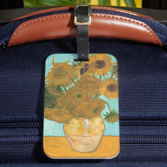 Étiquette À Bagage Vincent van Gogh - Vase avec douze tournesols (Insitu Rectoal 2)
