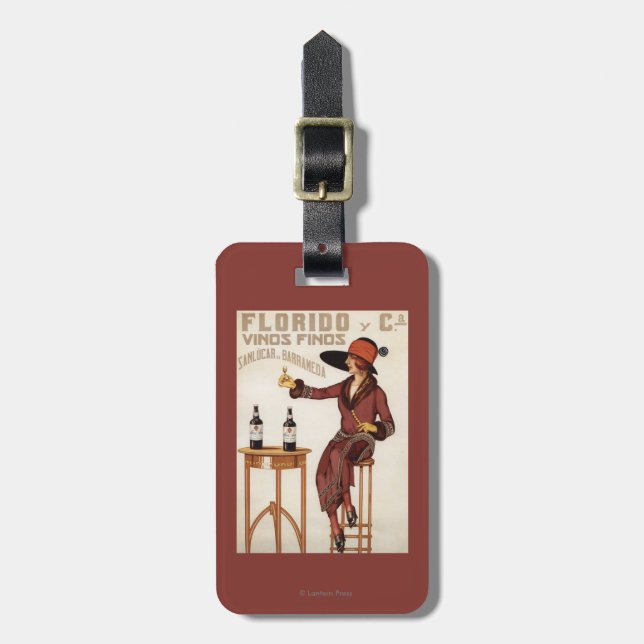 Étiquette À Bagage Vins de Florido Finos - Sanlucar de Barrameda (Devant Vertical)
