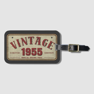Étiquette À Bagage Vintage 1955 Edition Limitée Toutes les pièces d'o