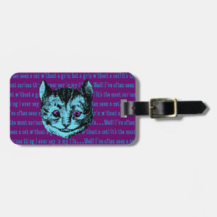 Étiquette À Bagage Vintage Alice au pays des merveilles Cheshire Cat