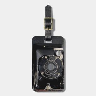 Étiquette À Bagage VINTAGE CAMERA USA Pliage Caméra Bagage Balise