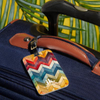 Vintage coloré Chevron Monogram arc-en-ciel
