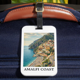 Étiquette À Bagage Vintage Côte amalfitaine Italie Voyage Rétro