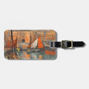 Étiquette À Bagage Vintage Côte d'Emeraude Saint Malo Tourisme portua