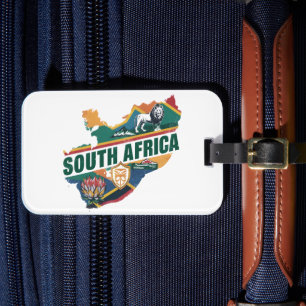 Étiquette À Bagage Vintage Élégant Afrique du Sud Voyage Souvenir