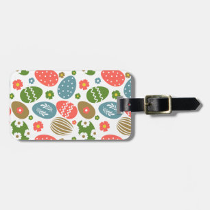 Étiquette À Bagage Vintage Joyeuses fleurs de Pâques
