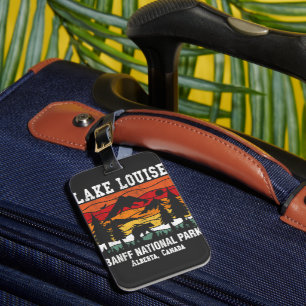 Étiquette À Bagage Vintage Lake Louise Banff Ours du Canada   Alberta