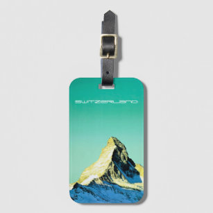 Étiquette À Bagage Vintage Matterhorn Suisse Voyage