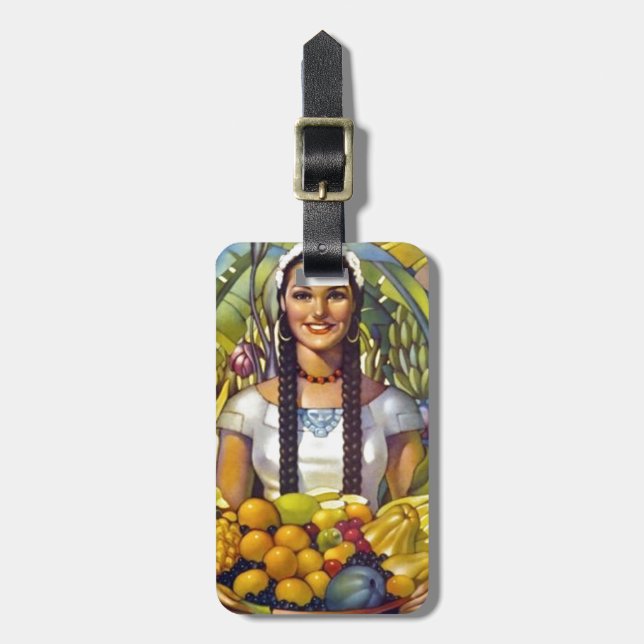 Étiquette À Bagage Vintage Mexique Travel Tourisme Publicité (Devant Vertical)