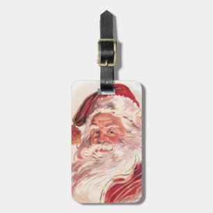 Étiquette À Bagage Vintage Noël Père Noël
