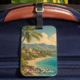 Étiquette À Bagage Vintage Puerto Plata République dominicaine Tropic