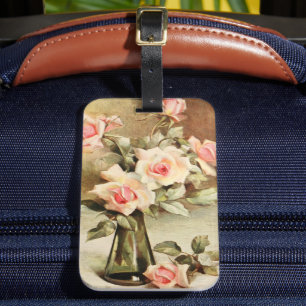 Étiquette À Bagage Vintage Saint Valentin Amour Romance Roses roses r