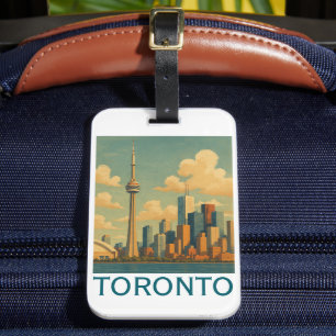 Étiquette À Bagage Vintage Toronto Canada - Tour CN Skyline