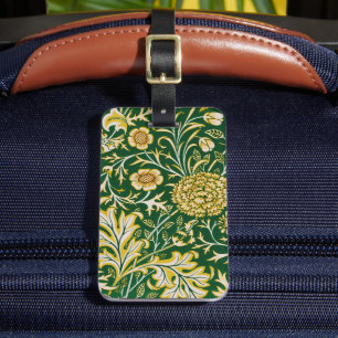 Étiquette À Bagage Vintage William Morris Cherwell Vert Floral Art