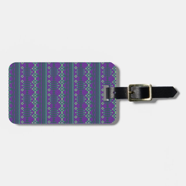 Étiquette À Bagage Violet (Devant horizontal)