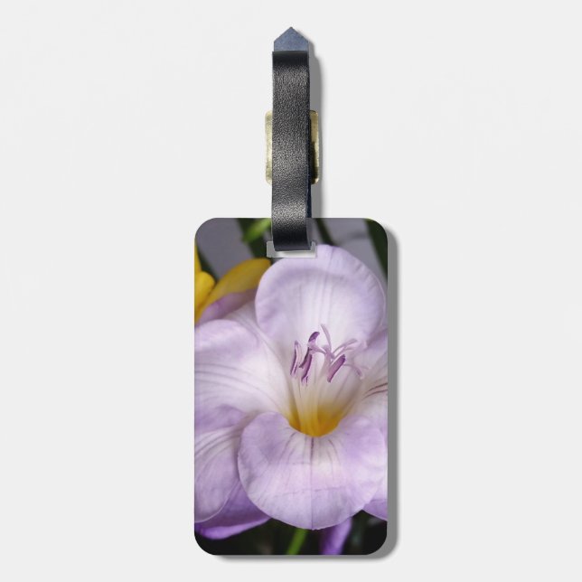 Étiquette À Bagage violet freesia (Dos Vertical)