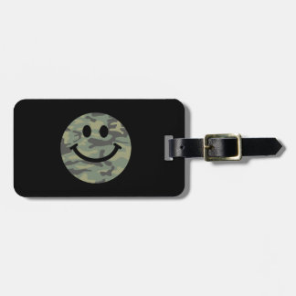 Étiquette À Bagage Visage de camo vert