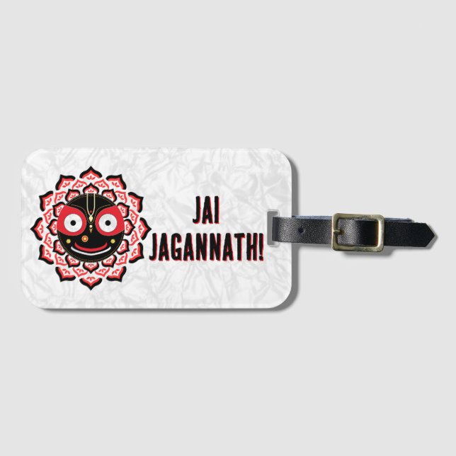 Étiquette À Bagage Visage de Lord Jagannath Chakra Divinité hindoue (Devant Horizontal)