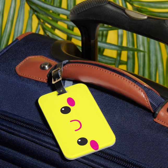 Étiquette À Bagage Visage mignon superbe de cutie de Kawaii d'anime ! (Insitu Rectoal 1)