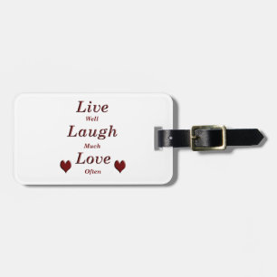 Étiquette À Bagage Vivent l'amour de rire
