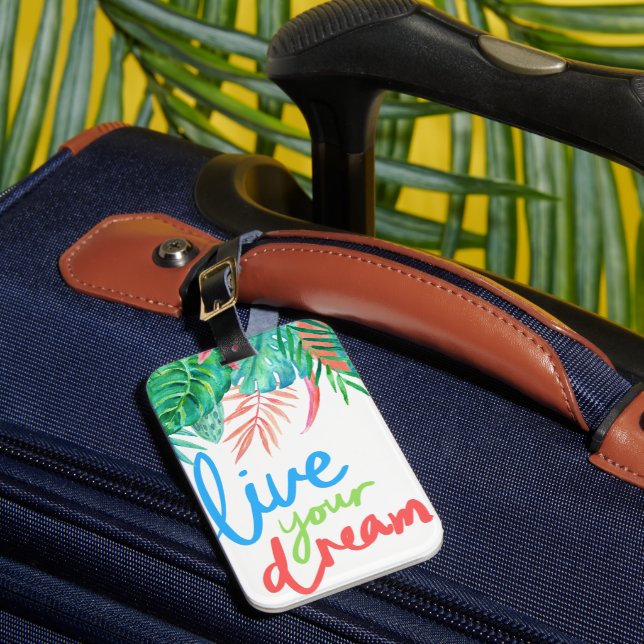 Étiquette À Bagage Vivez votre rêve Tropical (Insitu Rectoal 1)