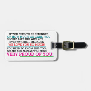 Étiquette À Bagage Voir Retour pour parents ou enfants Balise