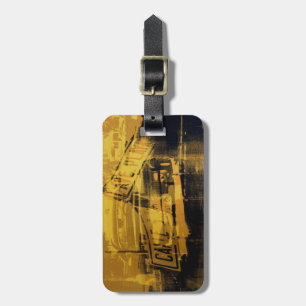 Étiquette À Bagage Voiture et plaque de rue jaunes