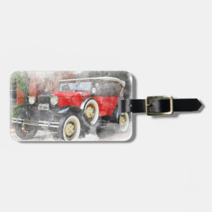Étiquette À Bagage Voiture Vintage