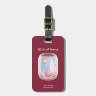 Étiquette À Bagage Vol de fantaisie - Étiquette de bagage Où les porc