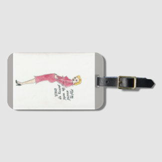 Étiquette À Bagage "Volant autour du monde étiquette de sac prenant