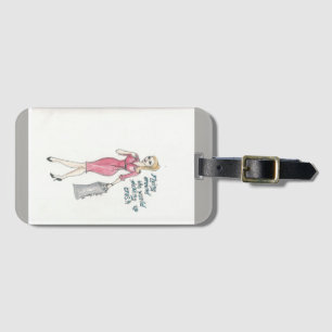 Étiquette À Bagage "Volant autour du monde étiquette de sac prenant