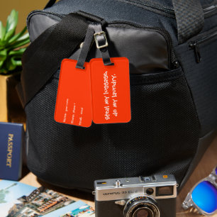 Étiquette À Bagage Voler mes bagages, faire ma lessive