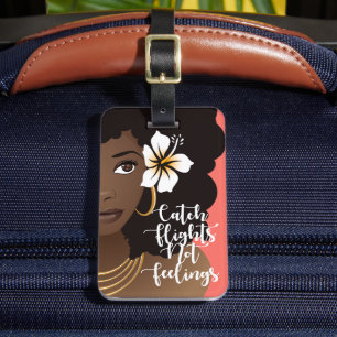 Étiquette À Bagage Vols de capture pas des sentiments, femme noire av