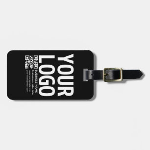 Étiquette À Bagage Votre logo avec code QR et texte modifiables