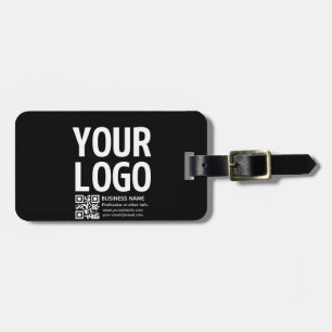 Étiquette À Bagage Votre logo avec code QR et texte modifiables