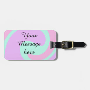 Étiquette À Bagage Votre message ici ajouter texte nom monogramme ros