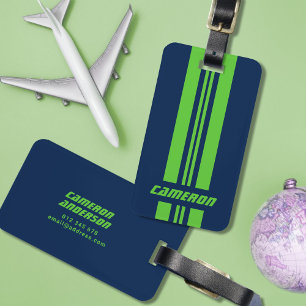 Étiquette À Bagage Votre nom Couleurs entièrement personnalisées Coul