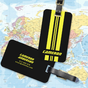 Étiquette À Bagage Votre nom Couleurs entièrement personnalisées Coul