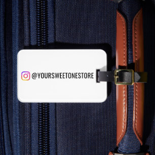 Étiquette À Bagage Votre nom Instagram & Promo d'icône de médias soci