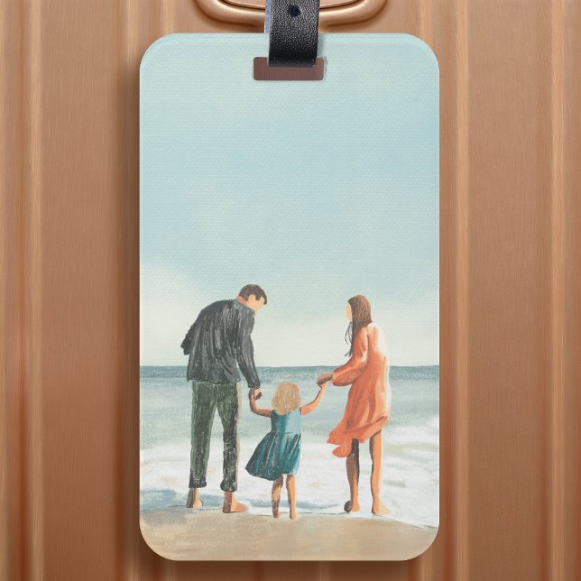 Étiquette À Bagage Votre Propre Oeuvre Artistique | Téléchargez votre (Créateur téléchargé)