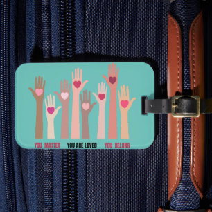 Étiquette À Bagage Vous Comptez Et Vous Êtes Une Affirmation Aimée