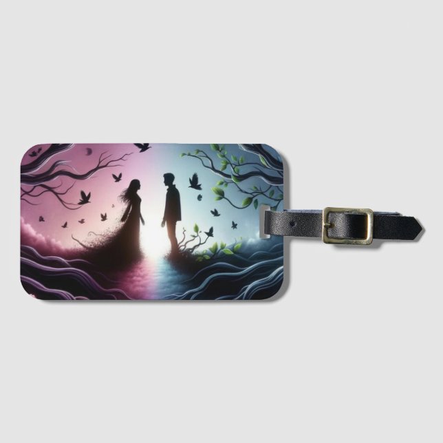 Étiquette À Bagage Vous et moi marquons (Devant Horizontal)