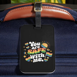 Étiquette À Bagage Vous êtes en sécurité avec moi LGBT Arc-en-ciel Ga