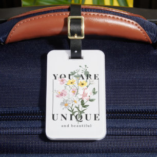 Étiquette À Bagage Vous êtes un Slogan floral unique