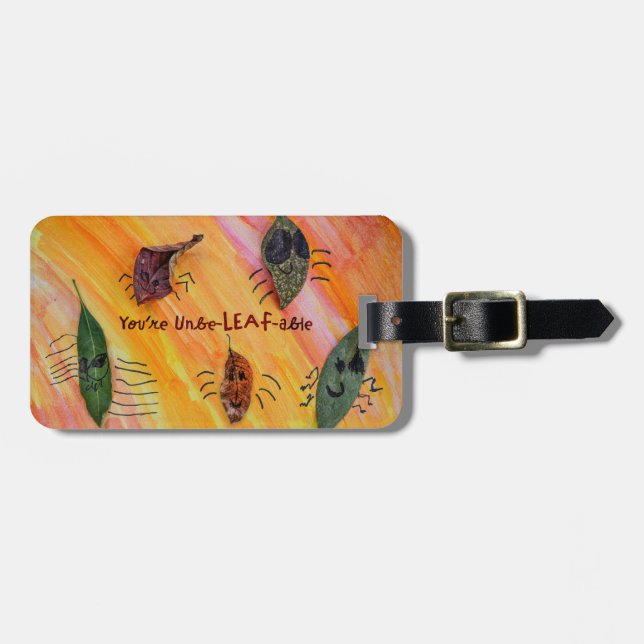 Étiquette À Bagage Vous êtes UnbeLEAFable - Kids Art for CHOC (Devant horizontal)